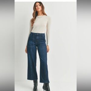 Just Black seamed utility straight leg